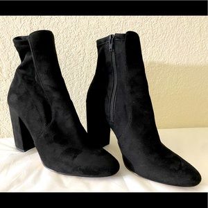 Black Suede Aldo Heel Booties